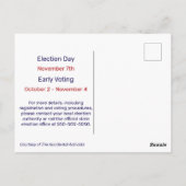 Liberty Donkey Vote Reminder Briefkaart (Achterkant)