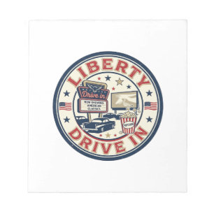 Liberty Drive In Patriottische Patriottische Drive Notitieblok