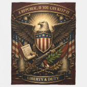 Liberty & Duty Fleece Deken (Voorkant)