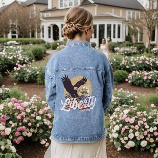 Liberty Eagle Flight Denim Jacket (Huwelijk Achterkant)