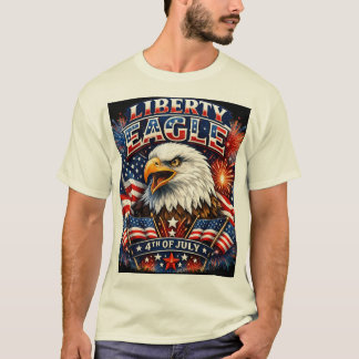 Liberty Eagle – Moedige Patriottische 4 juli T-Shi T-shirt
