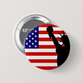Liberty Flag Ronde Button 5,7 Cm (Voorkant /achterkant)