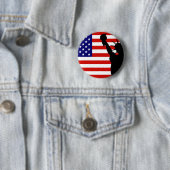 Liberty Flag Ronde Button 5,7 Cm (In situ)