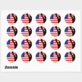 Liberty Flag Ronde Sticker (Vel)