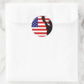 Liberty Flag Ronde Sticker (Tas)