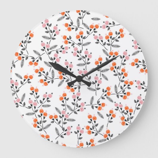 Liberty Florals: Met de hand gestikt borduurwerk Grote Klok (Voorkant)