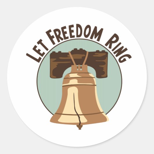 Liberty Freedom Ring Ronde Sticker (Voorkant)