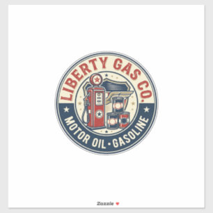 Liberty Gas Co Patriottische Patriottische Benzine Sticker