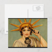 Liberty Girl - "Bel me" Briefkaart (Voorkant / Achterkant)