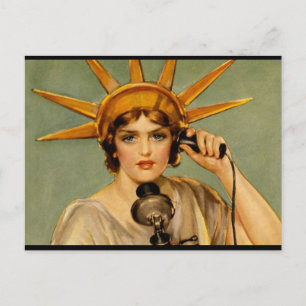 Liberty Girl - "Bel me" Briefkaart