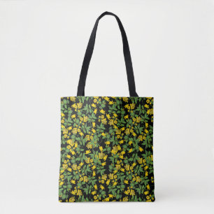 Liberty grote gele zwarte achtergrond 2 tote bag