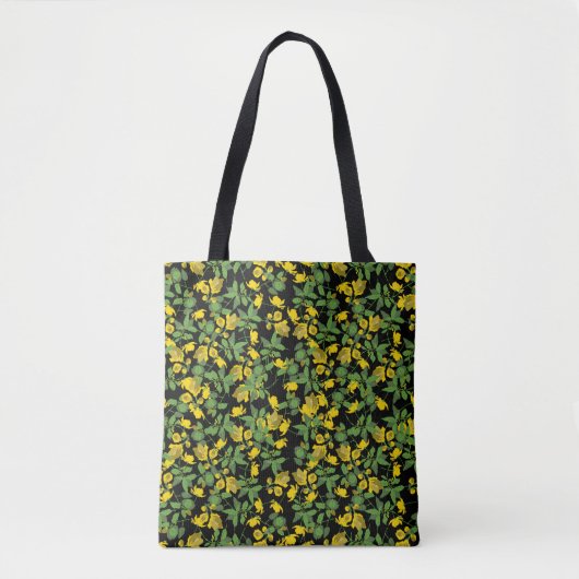 Liberty grote gele zwarte achtergrond 2 tote bag (Voorkant)