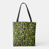 Liberty grote gele zwarte achtergrond 2 tote bag (Achterkant)