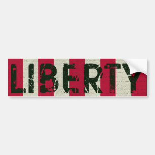 Liberty Grunge Flag Bumpersticker