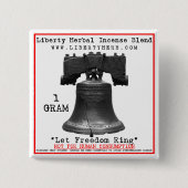 Liberty Herbal Incense Label Button (Voorkant)