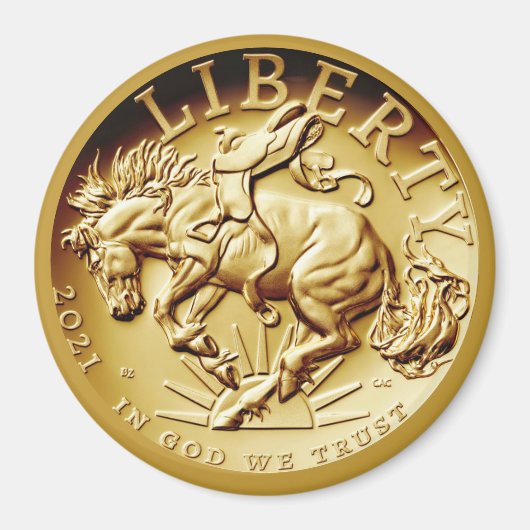 Liberty Horse Munt Magneet (Voorkant)
