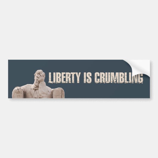 Liberty is een afbrokkelende bumpersticker (Voorkant)