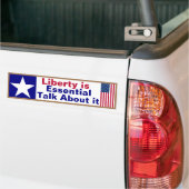 Liberty is Essential Talk on it Bumpersticker (Op Truck)