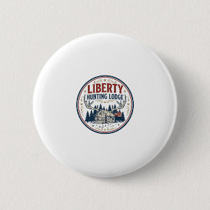Liberty Jacht Lodge Patriottisch Patriottisch Jach Ronde Button 5,7 Cm