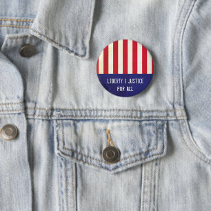 Liberty Justice American Flag Political Ronde Button 5,7 Cm