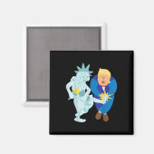 Liberty Kicks Trump 2020 Verkiezing Anti Donald Magneet (Voorkant / Achterkant)