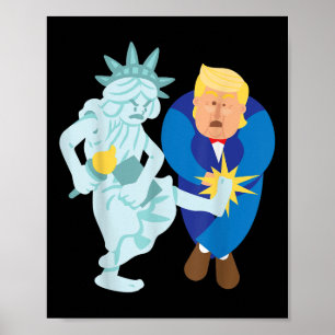 Liberty Kicks Trump 2020 Verkiezing Anti Donald Poster