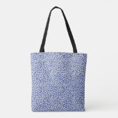 Liberty kleine witte bloemen blauw tote bag (Achterkant)