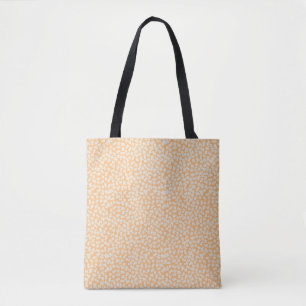 Liberty kleine witte bloemen zalm tote bag