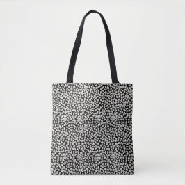 Liberty kleine witte bloemen zwart tote bag