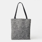 Liberty kleine witte bloemen zwart tote bag (Achterkant)