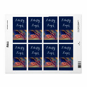 Liberty Lager USA Flag Wave Homebrewing Bier Label (Full Sheet)