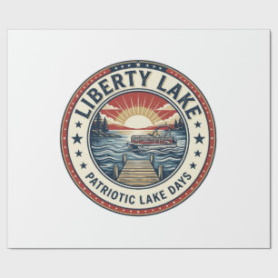 Liberty Lake Patriottisch Patriottisch Meer Leven  Cadeaupapier