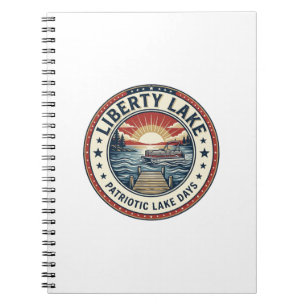 Liberty Lake Patriottisch Patriottisch Meer Leven  Notitieboek