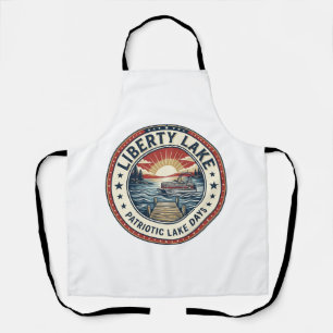 Liberty Lake Patriottisch Patriottisch Meer Leven  Schort
