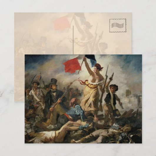 Liberty Leading the People (28 juli 1830) Postcar Briefkaart (Voorkant / Achterkant)