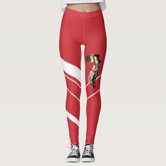 Liberty Leading the People Delacroix revolutionary Leggings (Voorkant)