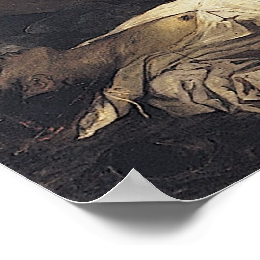 Liberty Leading the People door Eugene Delacroix Poster (Hoek)