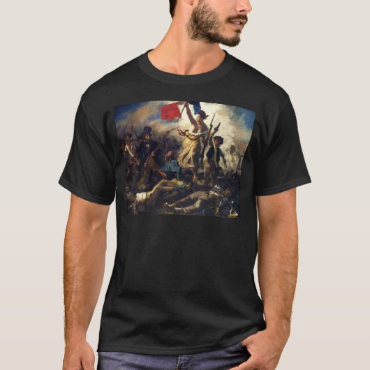 Liberty Leading the People door Eugene Delacroix T-shirt (Voorkant)