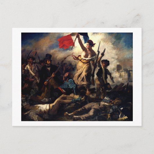 Liberty Leading the People, Eugene Delacroix Briefkaart (Voorkant)