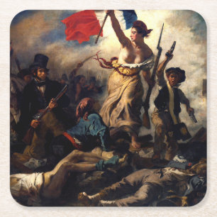 Liberty Leading the People, Eugene Delacroix Kartonnen Onderzetters