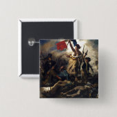 Liberty Leading the People Vierkante Button 5,1 Cm (Voorkant /achterkant)