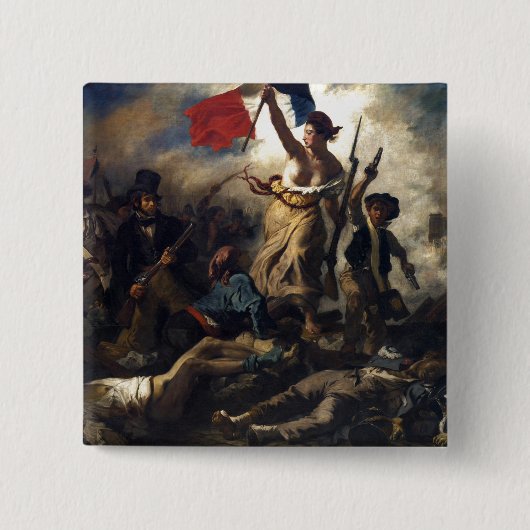 Liberty Leading the People Vierkante Button 5,1 Cm (Voorkant)