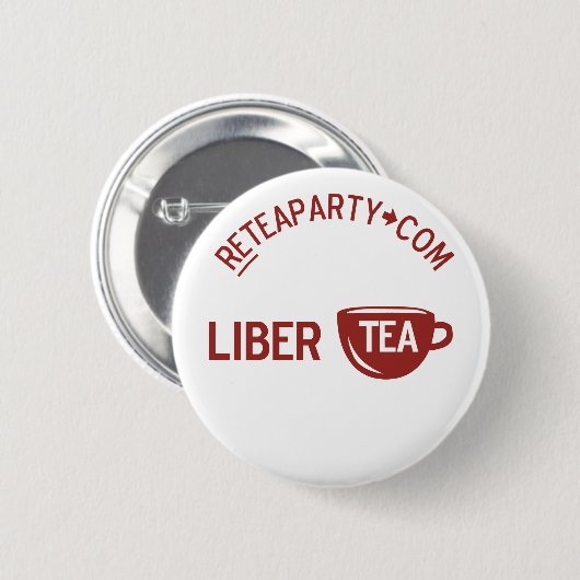Liberty Libertea Tea Party Button (Voorkant /achterkant)