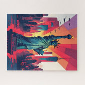 Liberty Lights: New York City Skyline Puzzel Legpuzzel (Horizontaal)