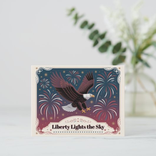 Liberty Lights the Sky • 1776–2026 Keepsake Briefkaart (Staand voorkant)
