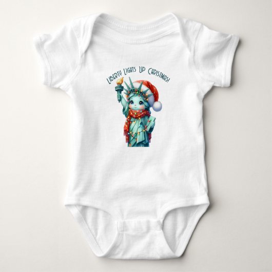 Liberty Lights Up Christmas" Baby Jersey Bodysuit (Voorkant)