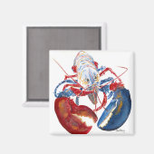 LIBERTY LOBSTER magneet (Voorkant / Achterkant)