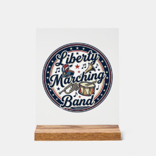 Liberty Marching Band Patriotische Mars Muziek Acryl Bord