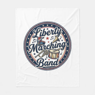 Liberty Marching Band Patriotische Mars Muziek Fleece Deken
