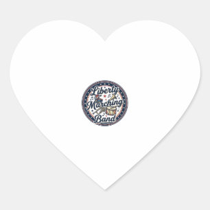 Liberty Marching Band Patriotische Mars Muziek Hart Sticker